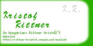 kristof rittner business card